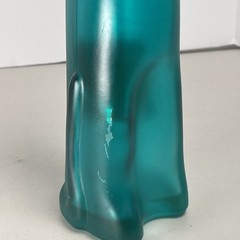 Moselland Riesling “Happy Cat” Frosted Green Figural Glass Empty Bottle