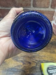 Vintage Cobalt Blue Glass Wine Bottles 750ml Collectible Bottles 12.5”