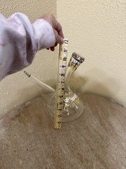 Late 19 Th Century Decorative Spanish Hand Blown glass porrón