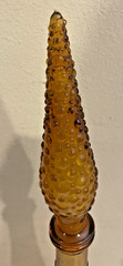 Vintage 22&Prime; MCM 1960s Italy Rossini Empoli Amber Fruit Genie Decanter Bottle 4
