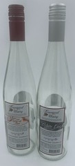 Courtyard Winery Twisted Red White Lies Empty Wine Bottles Set Bar Decor Pair