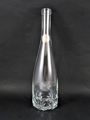 Empty Languedoc Rose Wine Bottle Crystal Clear Rose Embossed Bottom 13 Inch