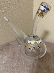 Late 19 Th Century Decorative Spanish Hand Blown glass porrón