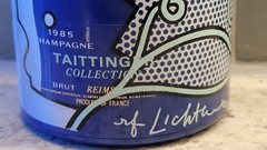 1985 TAITTINGER COLLECTION Roy Lichtenstein Champagne Bottle EMPTY