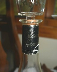 Vintage/Antique Jordan Wines Classic Cream Decanter Bottle with Stopper