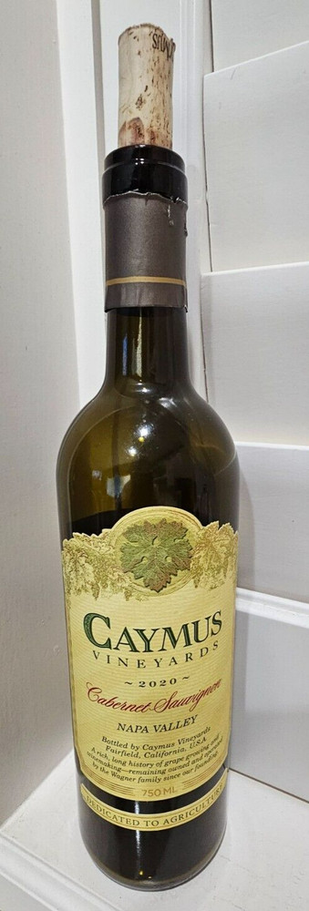 Caymus Vineyards Napa Valley CA 2020 Cabernet Sauvignon 750 ML Empty Bottle
