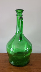 Vintage 68 Thatcher Glass 1.5L Emerald Green 11&Prime; Decanter Jug Wine Bottle