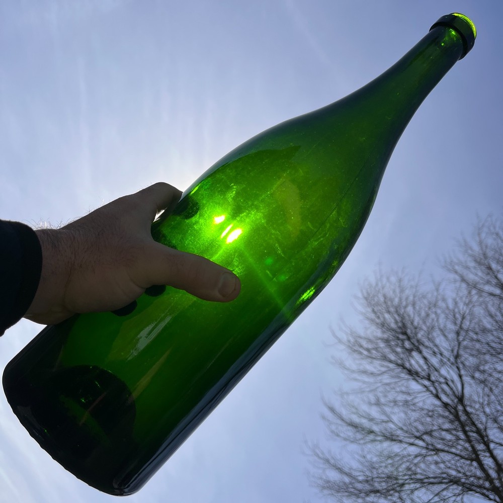 JEROBOAM EXTRA LARGE MAGNUM CHAMPAIGN WINE BRUT BOTTLE 19&Prime;x5&Prime; 3 Liter #1143