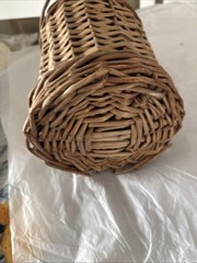 Vintage Demijohn Wicker Wine Bottle 12” Tall