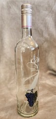 Colterris Livid Grand Valley Empty Wine Bottle – Clear Etched Glass – Colorado