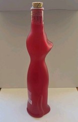 2023 Reisling Opaque Red Cat wine bottle collectible 13&Prime;. With Cork.