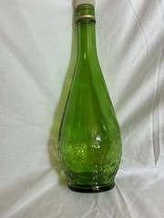 Vintage 1970s Gallo Flavor Guard Glass 4/5 Qt Green Wine Bottle Grapes