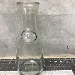 Paul Masson Since 1852 Embossed Glass Milk Bottle Carafe Decanter Vintage