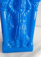 Rare Vintner Bottles / Wine Making Scenes in High Relief 8 3/4&Prime; Flashed Glass