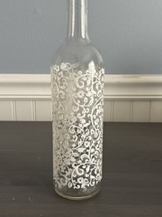 Vintage Printed Designs Artwork Wine Bottle