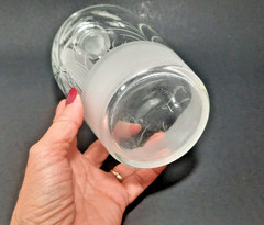 Vintage Etched Crystal Glass Bottle Wine Decamter