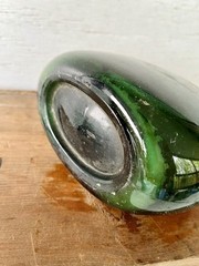 Green Glass Mateus Rose Wine Bottle 1 Pint (Empty & Label Missing) 8”x6” Inch