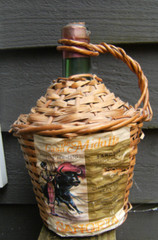 Casa de Midulla,Sangria wine bottle(empty) wicker wrapped. Bullfighter,Spain