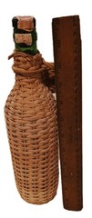 BasketWrapped WineBottle, Demijohn, Mid Century. FreeWickerSachet Incl.