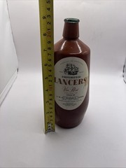 Lancers 1969 Vin Rose Brown Painted Glass Jug Portugal JM Da Fonseca Inter Empty