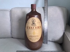 1955 VINTAGE LANCERS ROSE CLAY-CROCK 15” JEROBOAM BOTTLE WITH ORIGINAL FOIL CAP