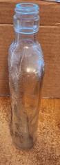 Vintage Wine Flask Pint Clear Bottle embossed Grapes « WINE OVAL&rsquo; Lot 3641