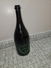 3 Empty dom perignon champagne bottle, 3 Different Size JEROBOAM, Magnum, Brut