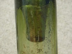 Antique Vtg Olive Green Glass French Wine Bottle Lot Deep Well Hand Applied Top