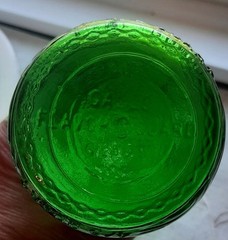 Vintage Ripple Gallo Flavor Guard Emerald Green Glass Wine Bottle 4/5 QT
