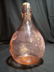 Vintage Casadis Milano Pink Jus De Fruits Pink Glass Jug Bottle Decanter 2L