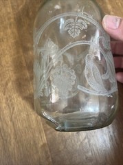 Paul Masson Norman Kosarin Wine Decanter Carafe Etched Glass