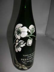 Vintage 1985 Perrier Jouet Fleur De Champagne Bottle Hand Painted Empty Bottle