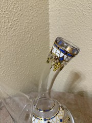 Late 19 Th Century Decorative Spanish Hand Blown glass porrón