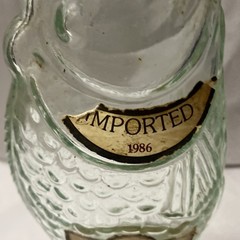 VINTAGE 13”FISH Sculptured Shaped Light Green Glass Wine Bottle Empty Pescevino