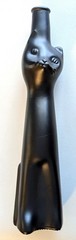 Empty Moselland Riesling, Satin Black, Cat Wine Bottle Collectible Vase