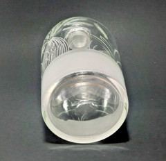 Vintage Etched Crystal Glass Bottle Wine Decamter