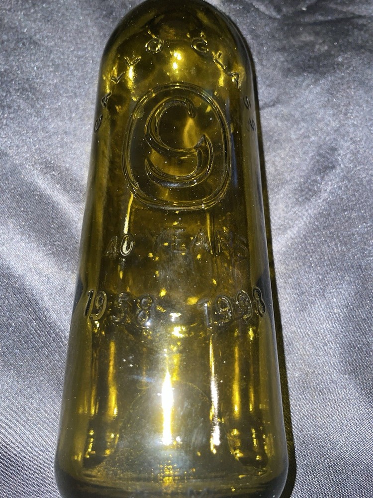 Vintage 40 Years Anniversary 1958-1998 Amber Brown Glass Gallo Wine Bottle