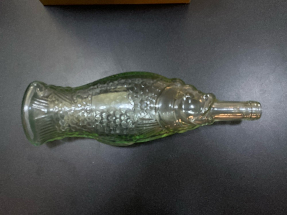 Vintage CEVIN Glass Fish Bottle 75CL3 Chianti Wine Bottle Decanter 13.5&Prime; Tall