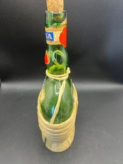 Bolla 1977 Pint Dry White Wine Empty Bottle Cork Fiasco Wrap Soave Verona Italy