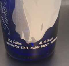 Kestrel Marilyn Monroe Cobalt Blue Collectible Wine Bottle Cut Vase Yakima Val.