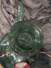 Italian Chianti Fiasco Bottle Internal Ice Chamber Glass Straw Wine Vtg 15inch