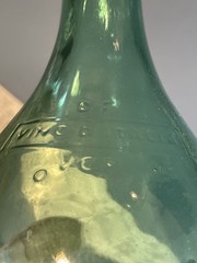 Vintage DF Vino D&rsquo;Italia Green Round Bottom Wine Bottle!!