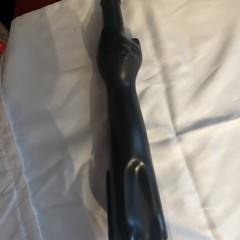 Empty Moselland Riesling, Satin Black, Cat Wine Bottle Collectible Vase
