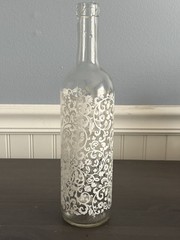 Vintage Printed Designs Artwork Wine Bottle