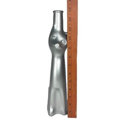 SILVER HAPPY CAT Glass Wine Bottle Rheinhessen Riesling 2015 (Empty) 13&Prime;