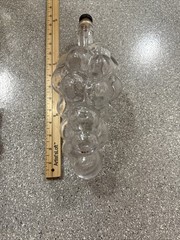 Grape shaped wine bottle clear color glass, 12 In…#23