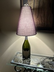 Dom Perignon Champagne Glass Bottle Display Lamp WORKS! Empty