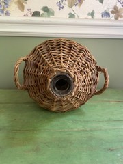 Vintage Wicker Demijohn Wine Bottle 11&Prime;