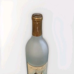 Lot Of 5 Amber Falls James K. Polk The Peoples Choice Frosted Wine Bottle.