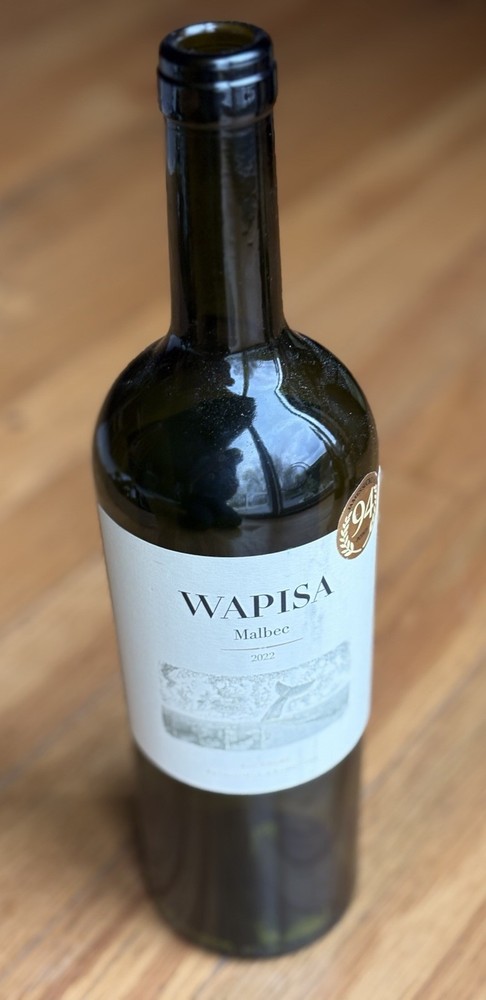 Wapisa Malbec 2022 Red Merlo Patagonia Argentina 750ML Empty Bottle Only